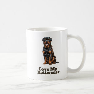 Taza De Café "Amar a mi Rottweiler
