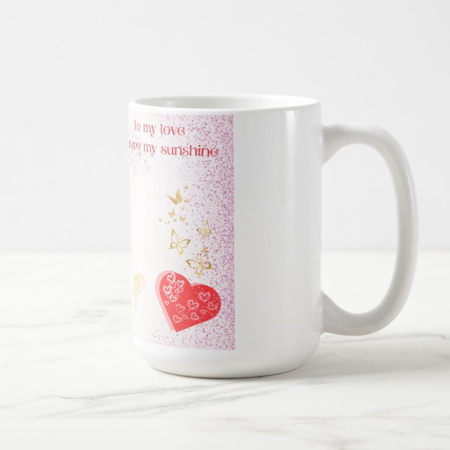 Taza De Café Amar a Mug por tu amada. (Derecha)