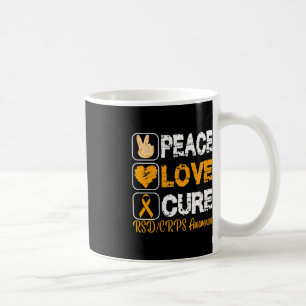 TAZA DE CAFÉ AMAR A PEACE CURE RSD CRPS CONCIENCIACIÓN