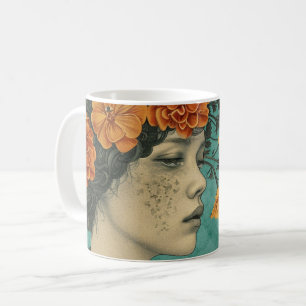 Taza De Café Amar a su mente el verde artístico B/G