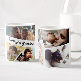 Taza De Café Amar a tu abuela Collage de fotos Texto escrito a