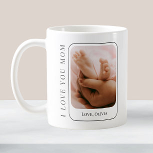 Taza De Café Amar a tu madre foto de bebé Día de la Madre simpl