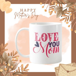 Taza De Café Amar a tu madre tipografía y tazón de café del cor