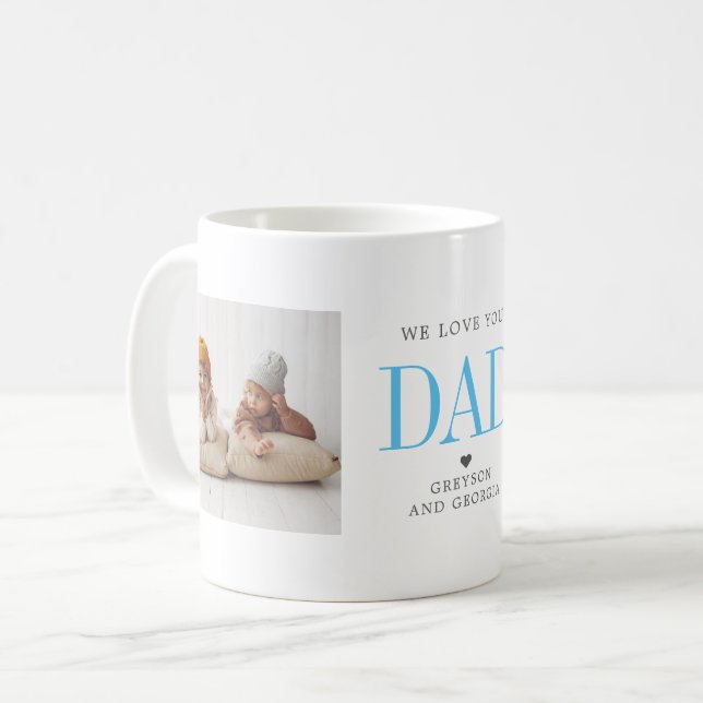 Taza De Café Amar a tu papá | Dos Collages de fotos (Anverso izquierdo)