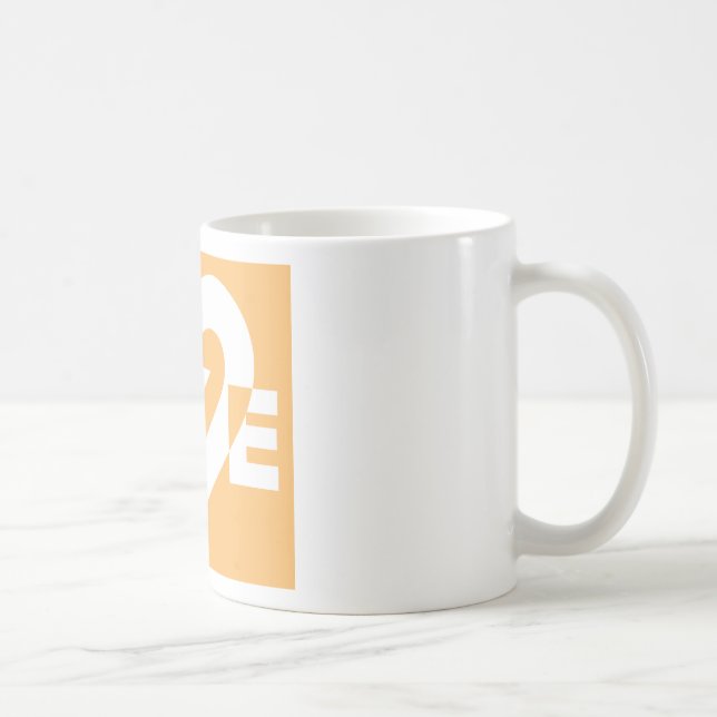 Taza De Café Amar a White en Naranja (Derecha)
