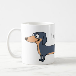 Taza De Café Amar al perro largo - Dachshund Mug