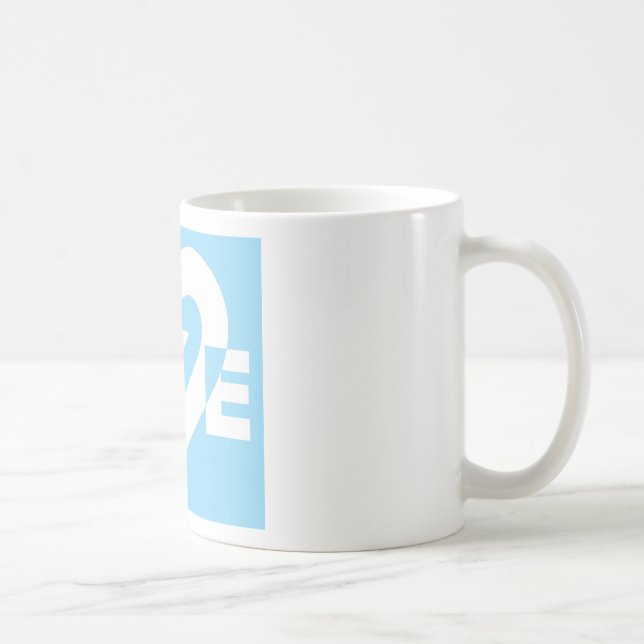Taza De Café Amar el blanco con el azul (Derecha)