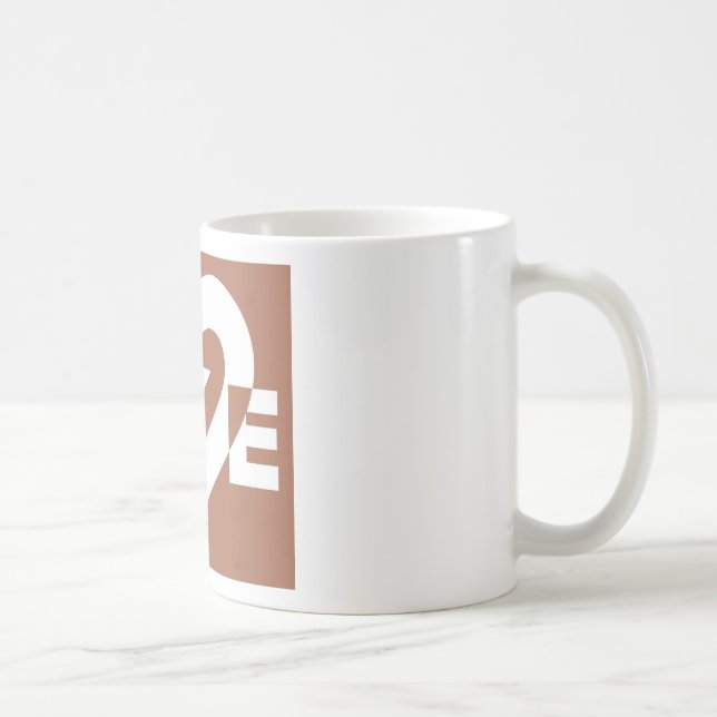 Taza De Café Amar el blanco en Brown (Derecha)