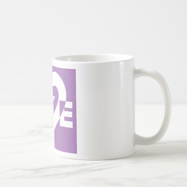 Taza De Café Amar el blanco en el morado (Derecha)
