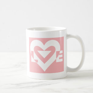 Taza De Café Amar el blanco en rosa