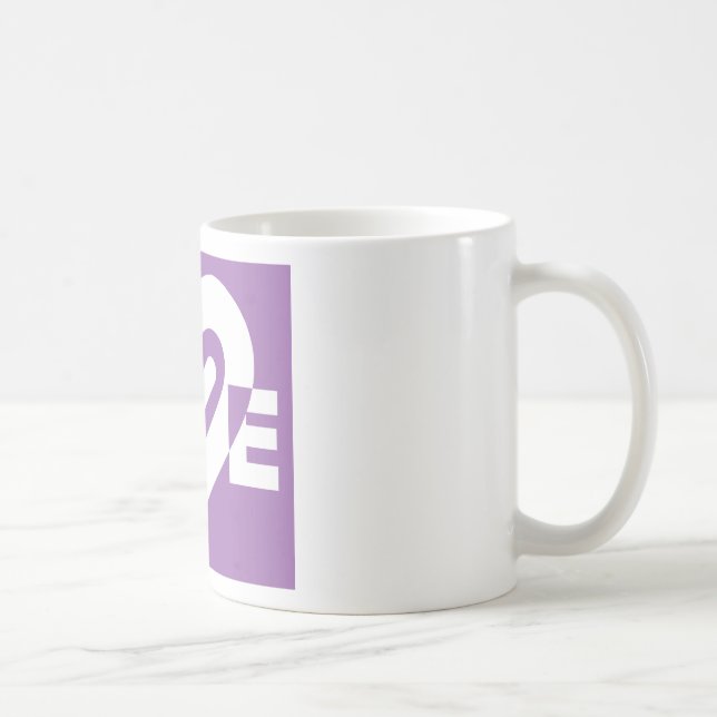 Taza De Café Amar el blanco y el morado (Derecha)