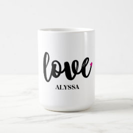 Taza De Café AMAR el nombre personalizado Mug, regalo El día de