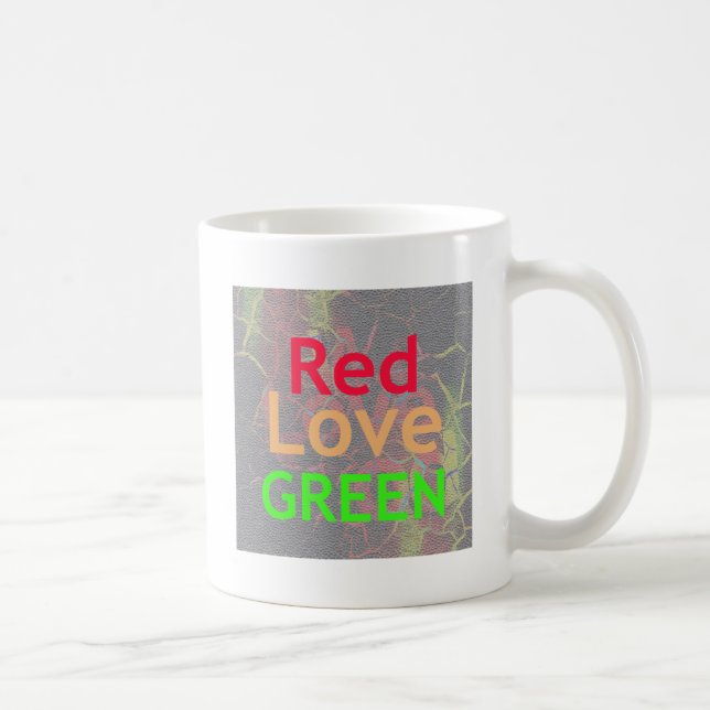 TAZA DE CAFÉ AMAR EL ORO ROJO VERDE (Derecha)