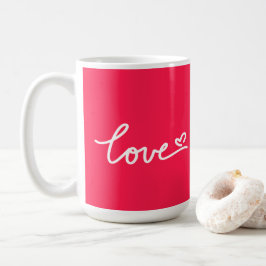Taza De Café Amar el texto blanco en rosa