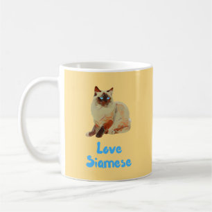 Taza De Café Amar los gatos siameses