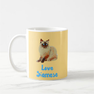 Taza De Café Amar los gatos siameses