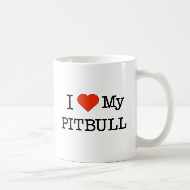Taza De Café Amar mi Pitbull (Derecha)