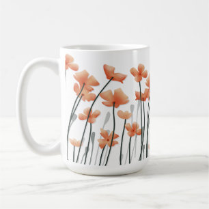 Taza De Café Amaranto y prado botánico ligero