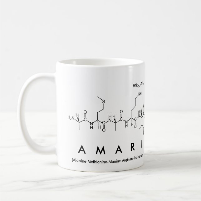 Taza De Café Amari peptide nombre mug (Izquierda)