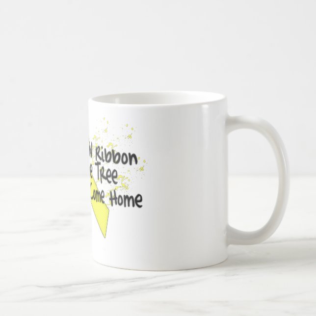 Taza de café amarilla de la cinta (Derecha)