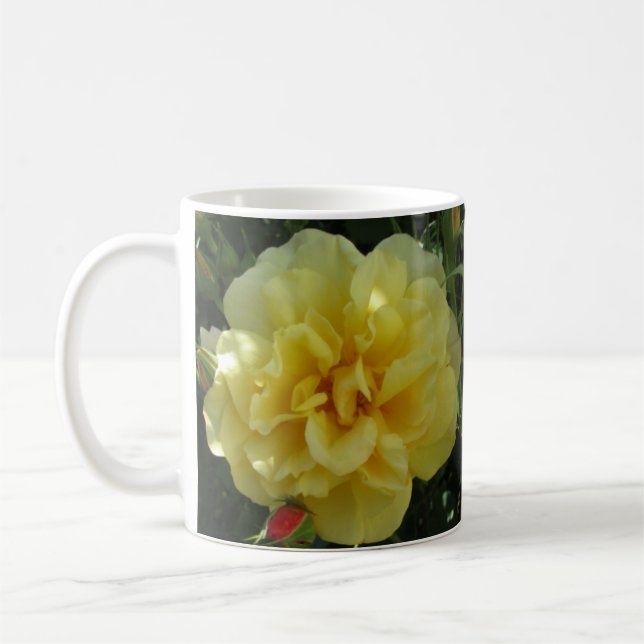 Taza de café amarilla de la flor (Izquierda)