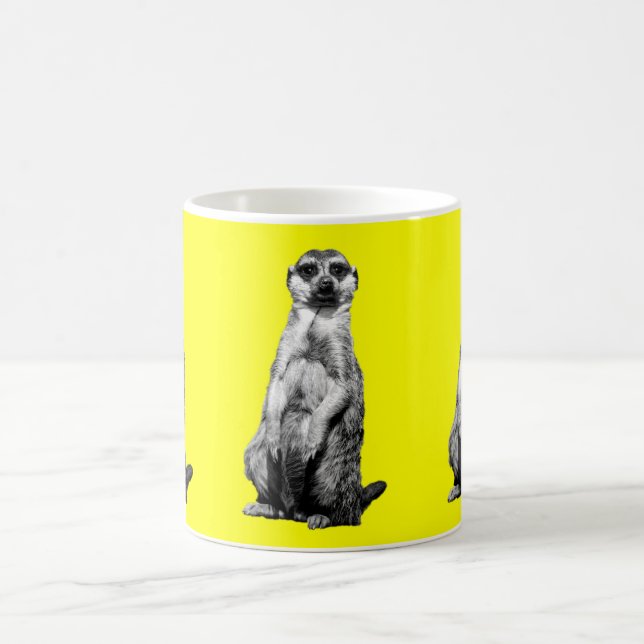 Taza de café amarilla de Meerkat (Centro)