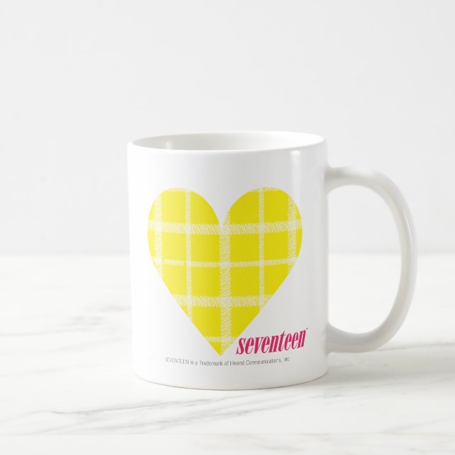 Taza De Café Amarillo 2 de la tela escocesa (Derecha)