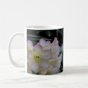 Taza De Café Amarillo claro y rosa Rhododendros Flores Mug
