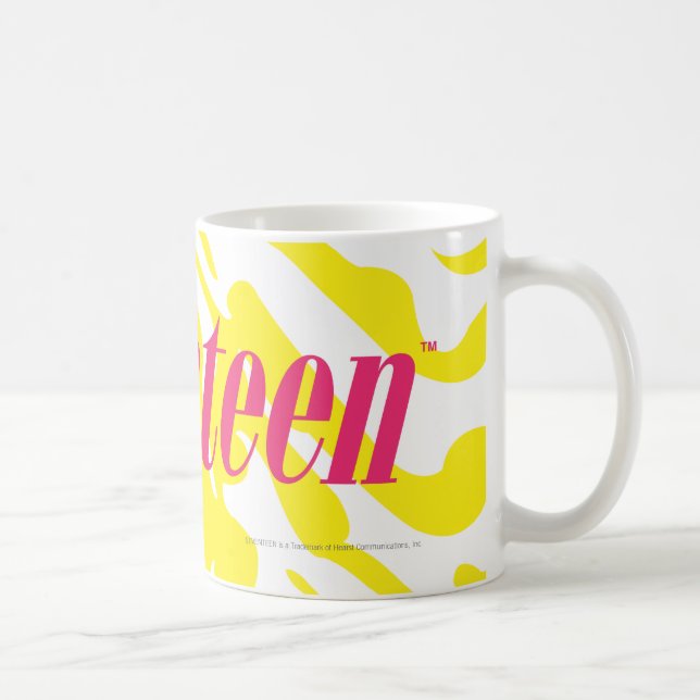 Taza De Café Amarillo de la cebra (Derecha)