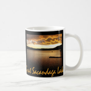Taza De Café Amarillo de la puesta del sol de Sacandaga