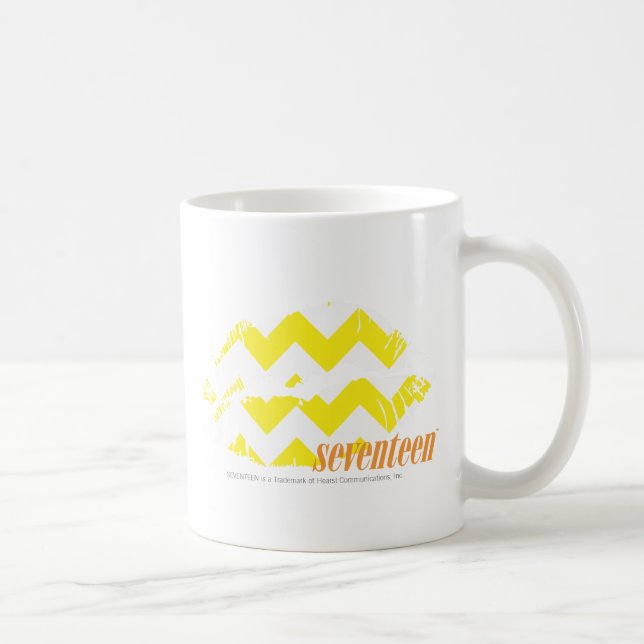Taza De Café Amarillo del zigzag (Derecha)