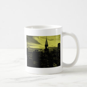Taza De Café Amarillo dorado de Nueva York