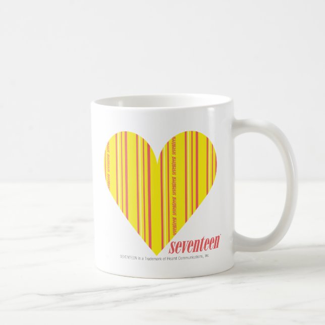 Taza De Café Amarillo fino 3 de las rayas (Derecha)