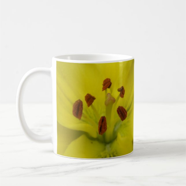 Taza De Café Amarillo Floral Mug (Izquierda)