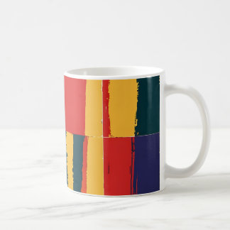 Taza De Café amarillo geométrico rojo y negro