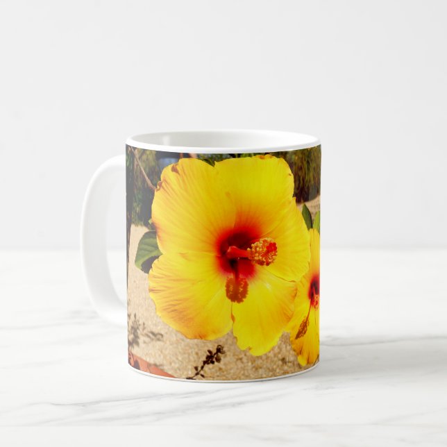 Taza De Café Amarillo Hibiscus Mug (Anverso izquierdo)