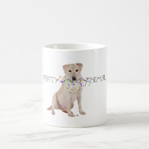 Taza De Café Amarillo Labrador Animal de Fiesta