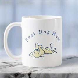 Taza De Café Amarillo personalizado: blanco sencillo