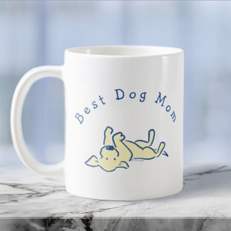 Taza De Café Amarillo personalizado: blanco sencillo