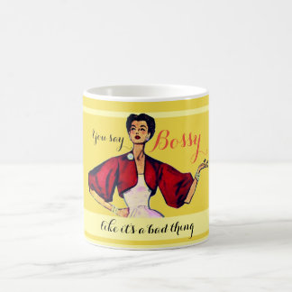 Taza De Café Amarillo retro bosante