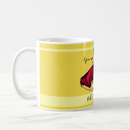 Taza De Café Amarillo retro bosante