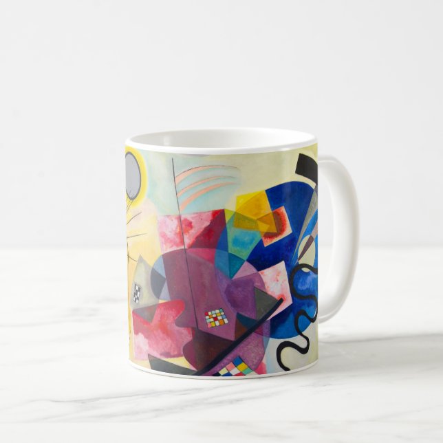 Taza De Café Amarillo-Rojo-Azul de Kandinsky (Anverso derecho)