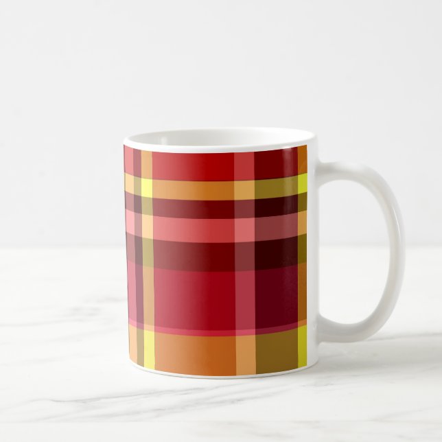 Taza De Café Amarillo rojo plasmado (Derecha)