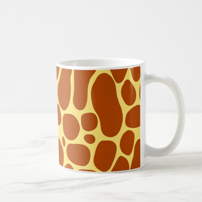 Taza De Café Amarillo y modelo de la jirafa de Brown (Derecha)