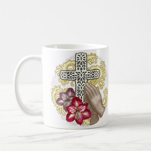 Taza De Café Amaryllis Christian Cross (Izquierda)