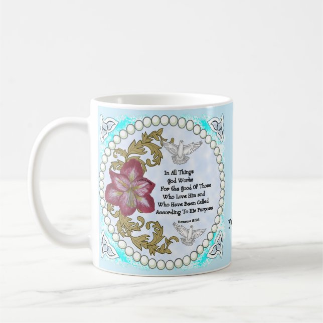 Taza De Café Amaryllis Cristiano Todas las Cosas  (Izquierda)