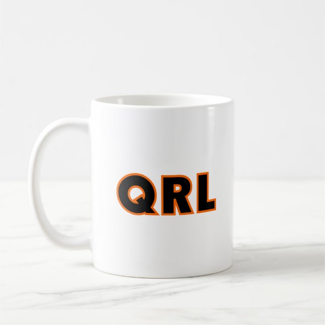 Taza De Café Amateur Ham Radio QRL (Izquierda)