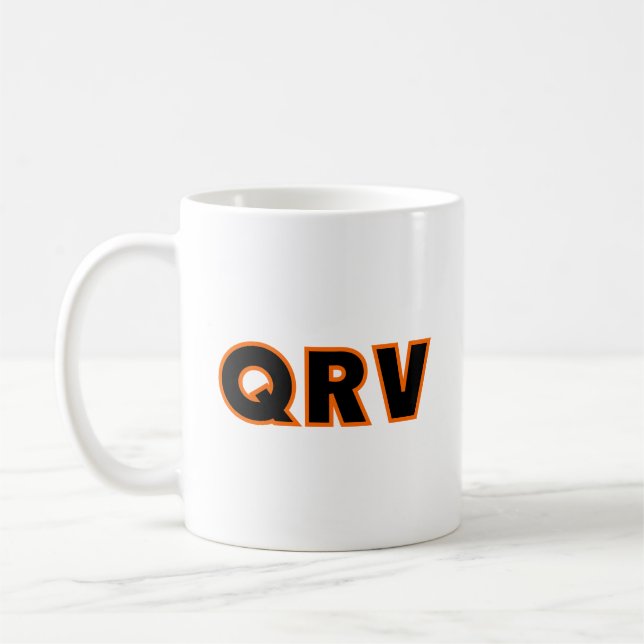 Taza De Café Amateur Ham Radio QRV (Izquierda)