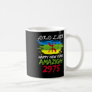 Taza De Café Amazigh Año Nuevo 2975 Bandera amazigh Feliz Yenna