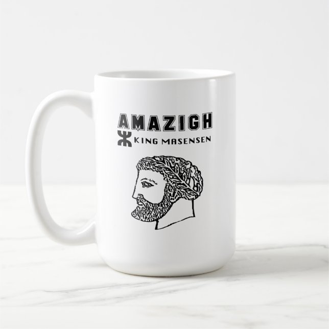 Taza De Café amazigh king Massinissa Kabyle algerie Morocco (Izquierda)